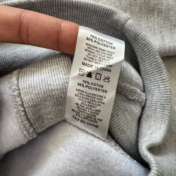 Moods bad. Womens Heavyweight Cotton Crewneck Sweatshirt Light Gray Size Medium - Picture 10 of 13